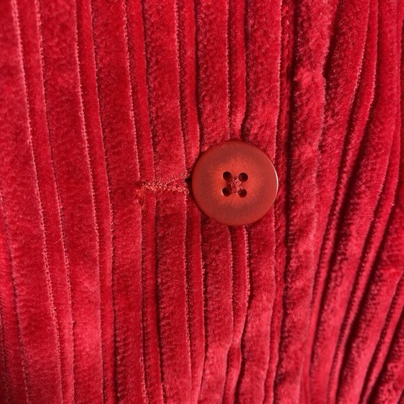VTG Territory Ahead Red Wide Wale Corduroy Chore Coat Barn Ranch Jacket Pockets - Picture 5 of 13